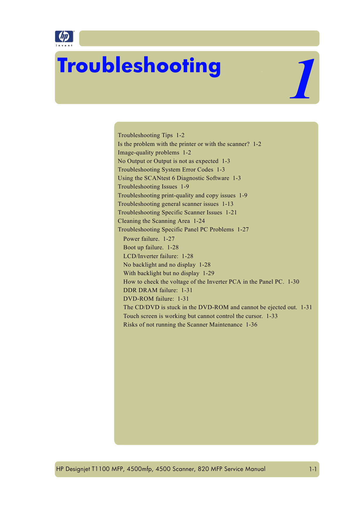 HP DesignJet T1100MFP 4520mfp 4500 Scanner 4520 Scanner 820MFP Service  Manual-2